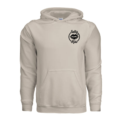 Unisex Hoodie - Salty Kiss Black Logo by Salty Kiss coastal apparel