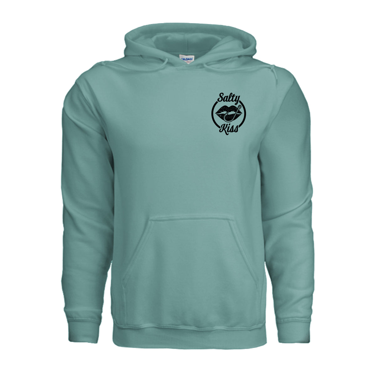 Unisex Hoodie - Salty Kiss Black Logo by Salty Kiss coastal apparel