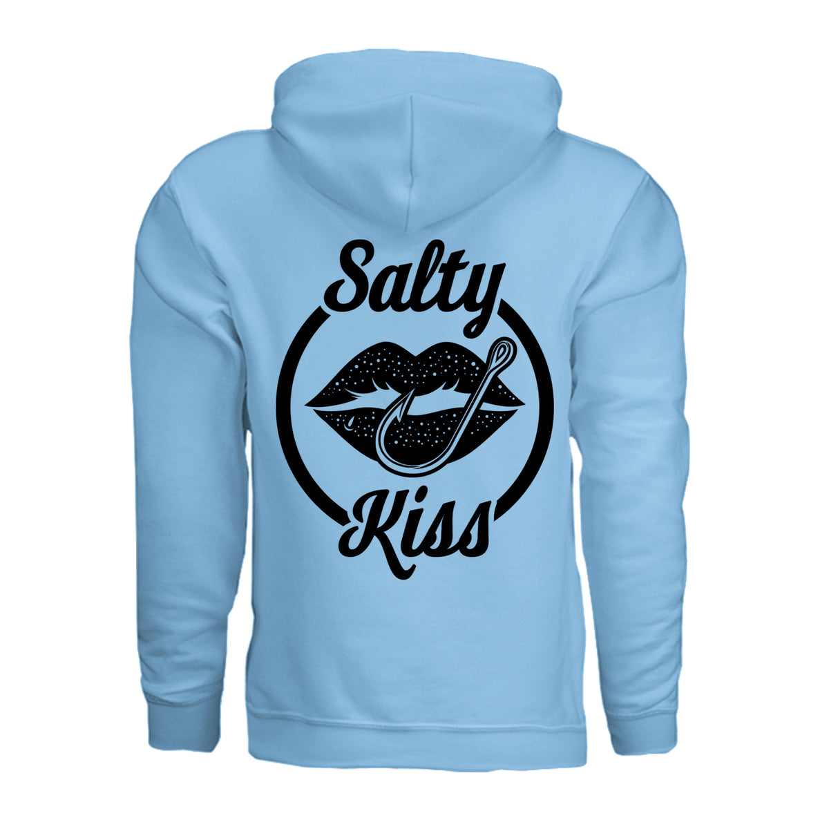 Unisex Hoodie - Salty Kiss Black Logo by Salty Kiss coastal apparel