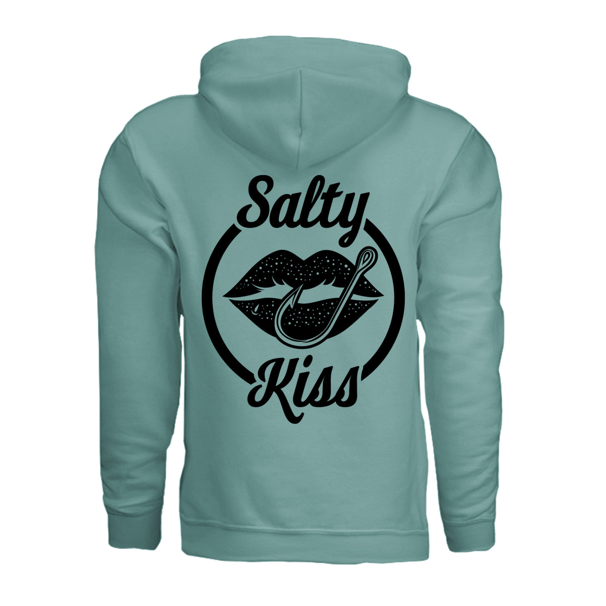 Unisex Hoodie - Salty Kiss Black Logo by Salty Kiss coastal apparel