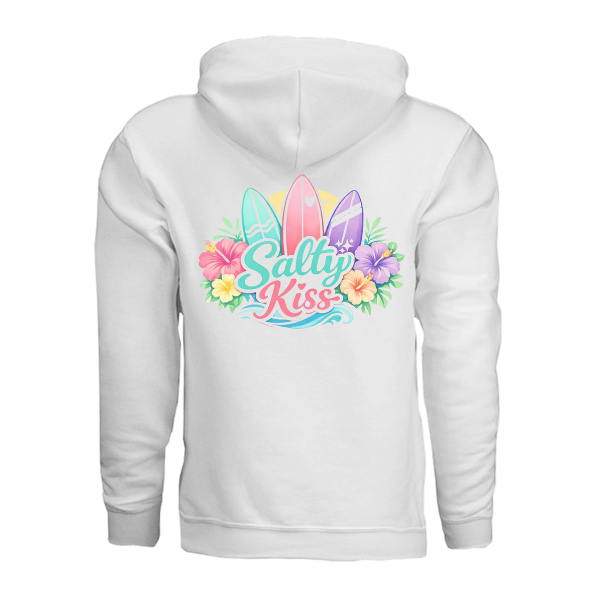 Women's Hoodie - Sunset Surf Bloom by Salty Kiss coastal apparel