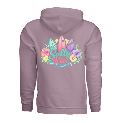 Women's Hoodie - Sunset Surf Bloom by Salty Kiss coastal apparel