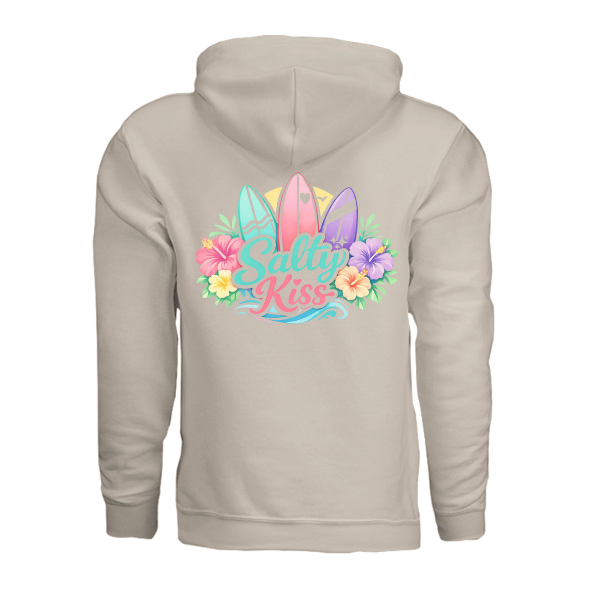 Women's Hoodie - Sunset Surf Bloom by Salty Kiss coastal apparel