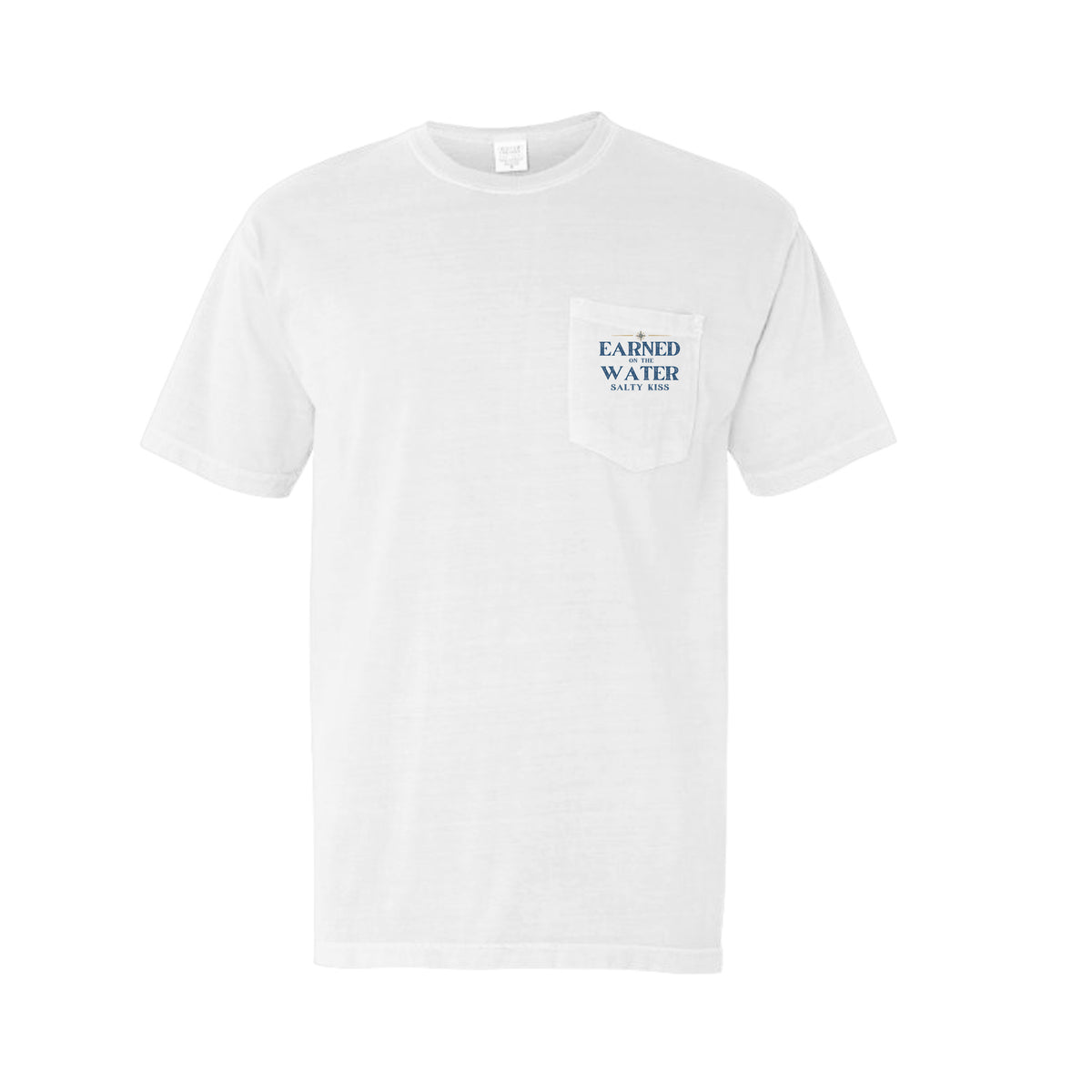 Men's Fishing Pocket Tee - Earned on the Water Yellowfin Tuna by Salty Kiss coastal apparel