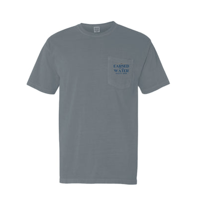 Men's Fishing Pocket Tee - Earned on the Water Great White Shark by Salty Kiss coastal apparel