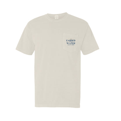 Men's Fishing Pocket Tee - Earned on the Water Grouper by Salty Kiss coastal apparel