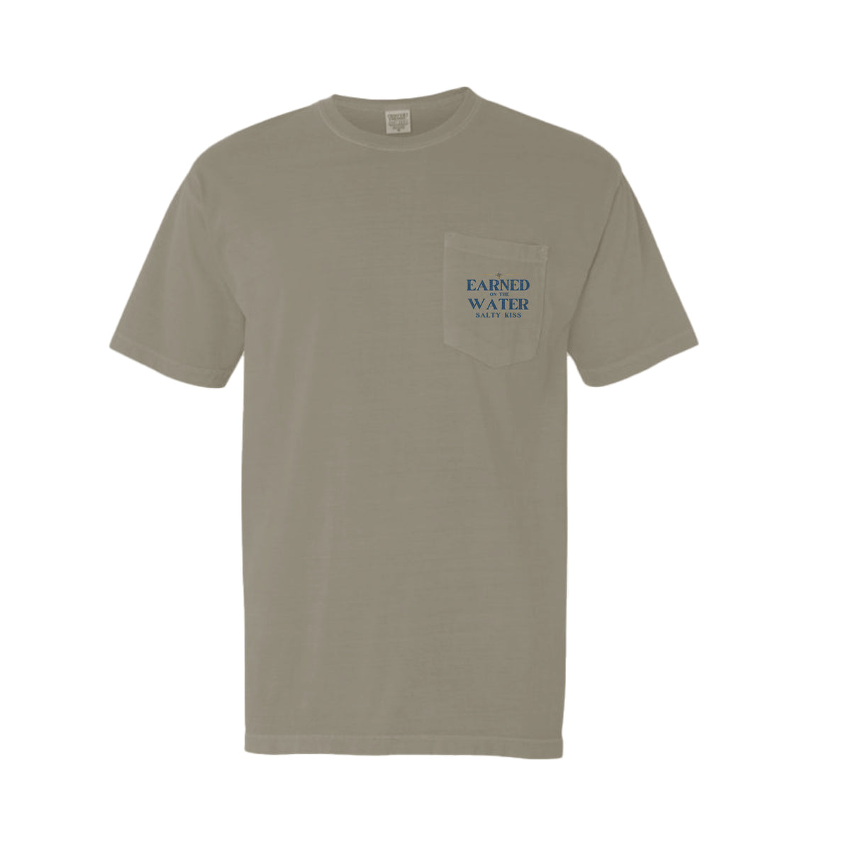 Men's Fishing Pocket Tee - Earned on the Water Grouper by Salty Kiss coastal apparel
