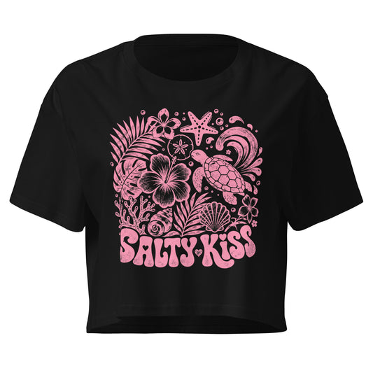Women’s Crop Top - Coastal Love Sea Turtle by Salty Kiss coastal apparel