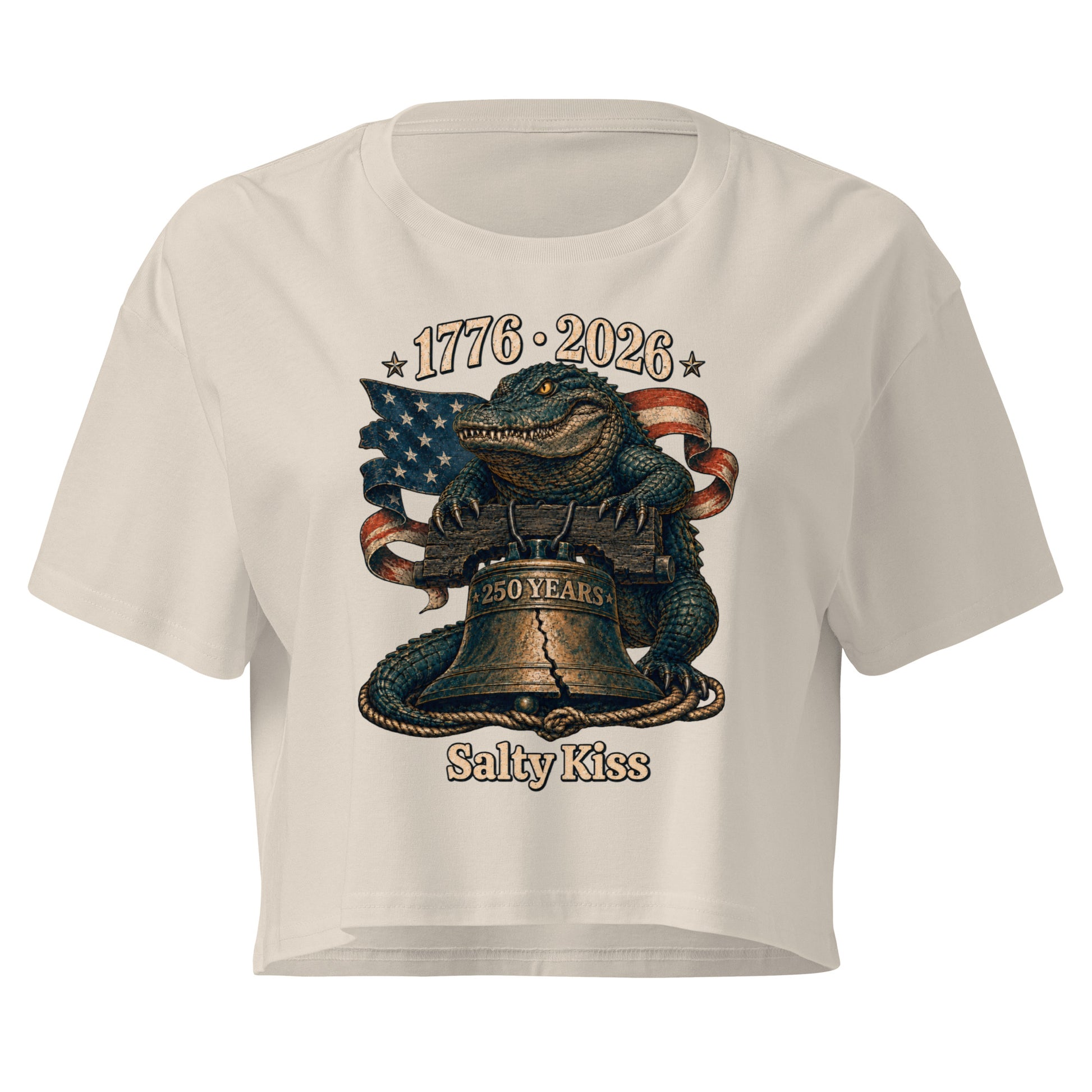Women’s crop top bell gator by Salty Kiss coastal apparel