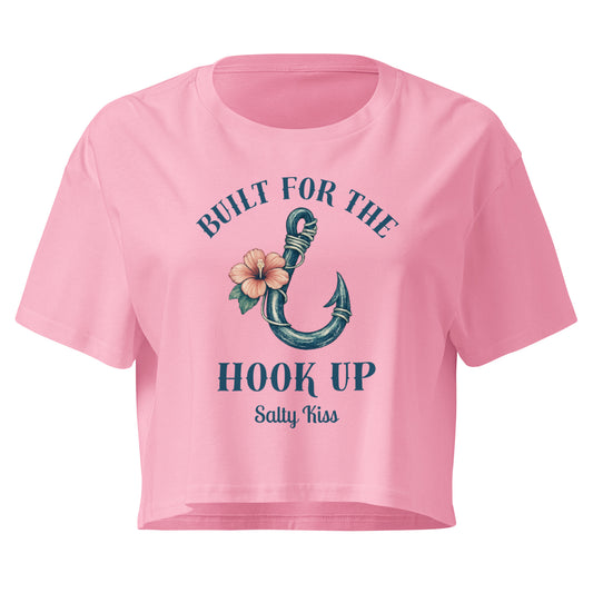 Women’s Crop Top - Built for the Hook Up by Salty Kiss coastal apparel