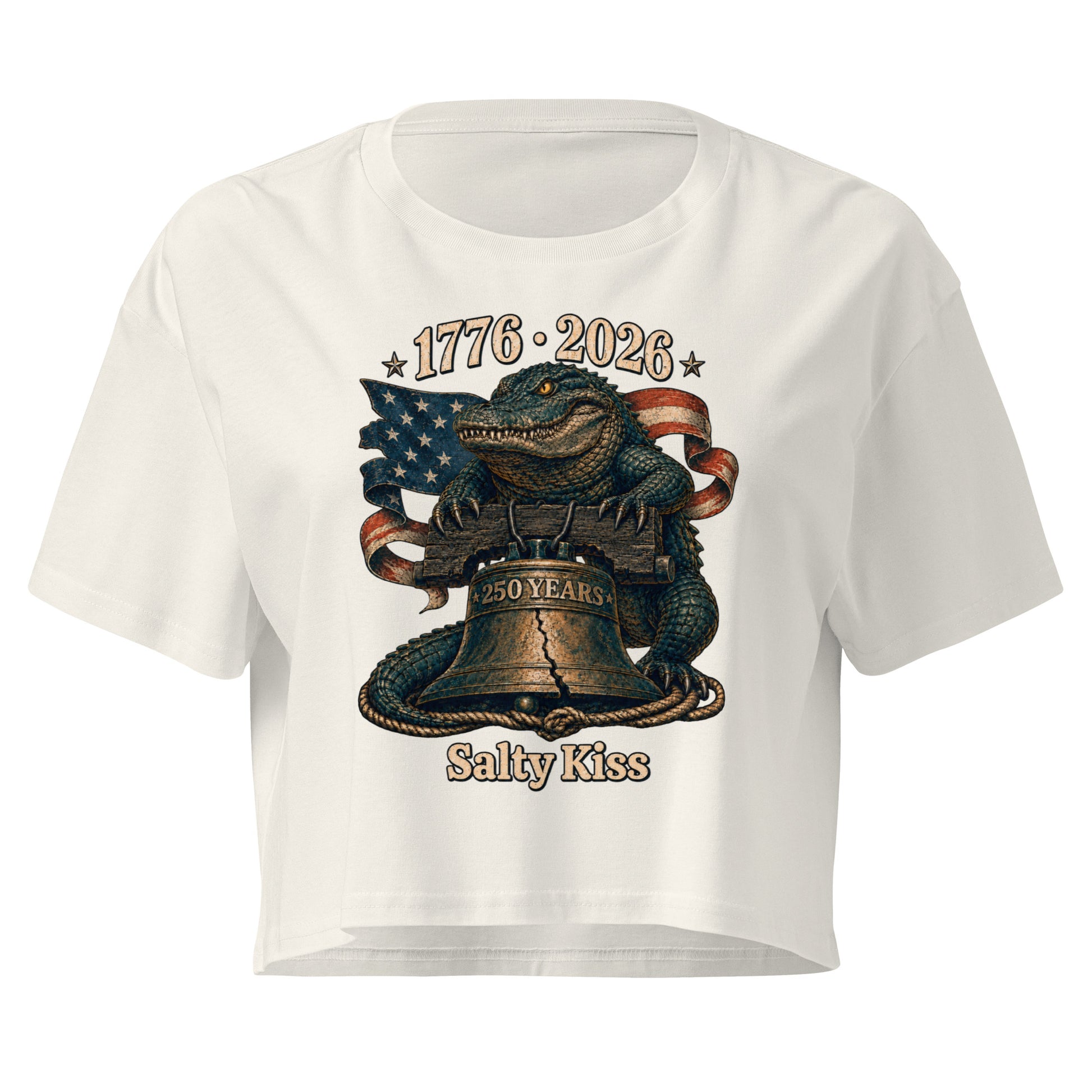 Women’s crop top bell gator by Salty Kiss coastal apparel