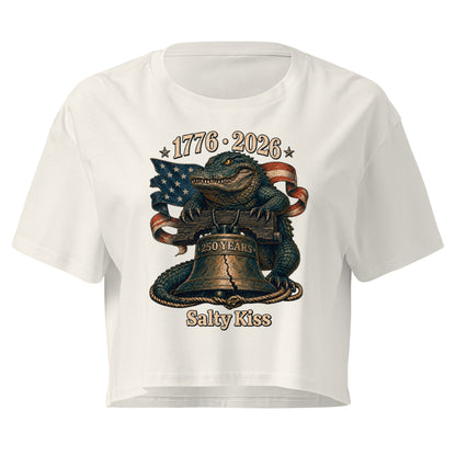 Women’s crop top bell gator by Salty Kiss coastal apparel