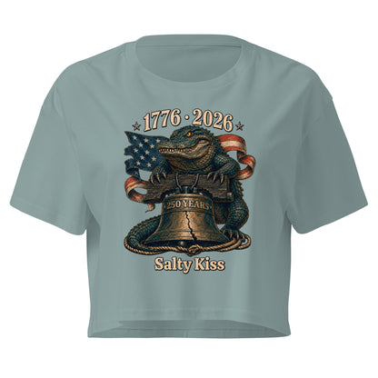 Women’s crop top bell gator by Salty Kiss coastal apparel