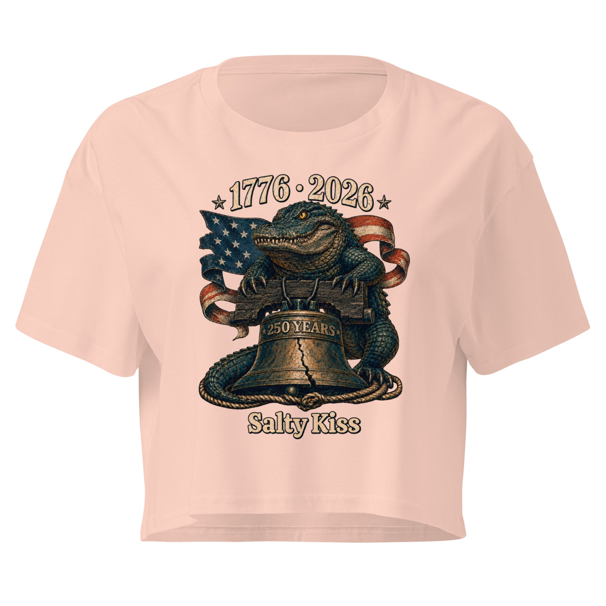 Women’s crop top bell gator by Salty Kiss coastal apparel