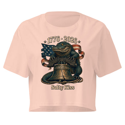 Women’s crop top bell gator by Salty Kiss coastal apparel