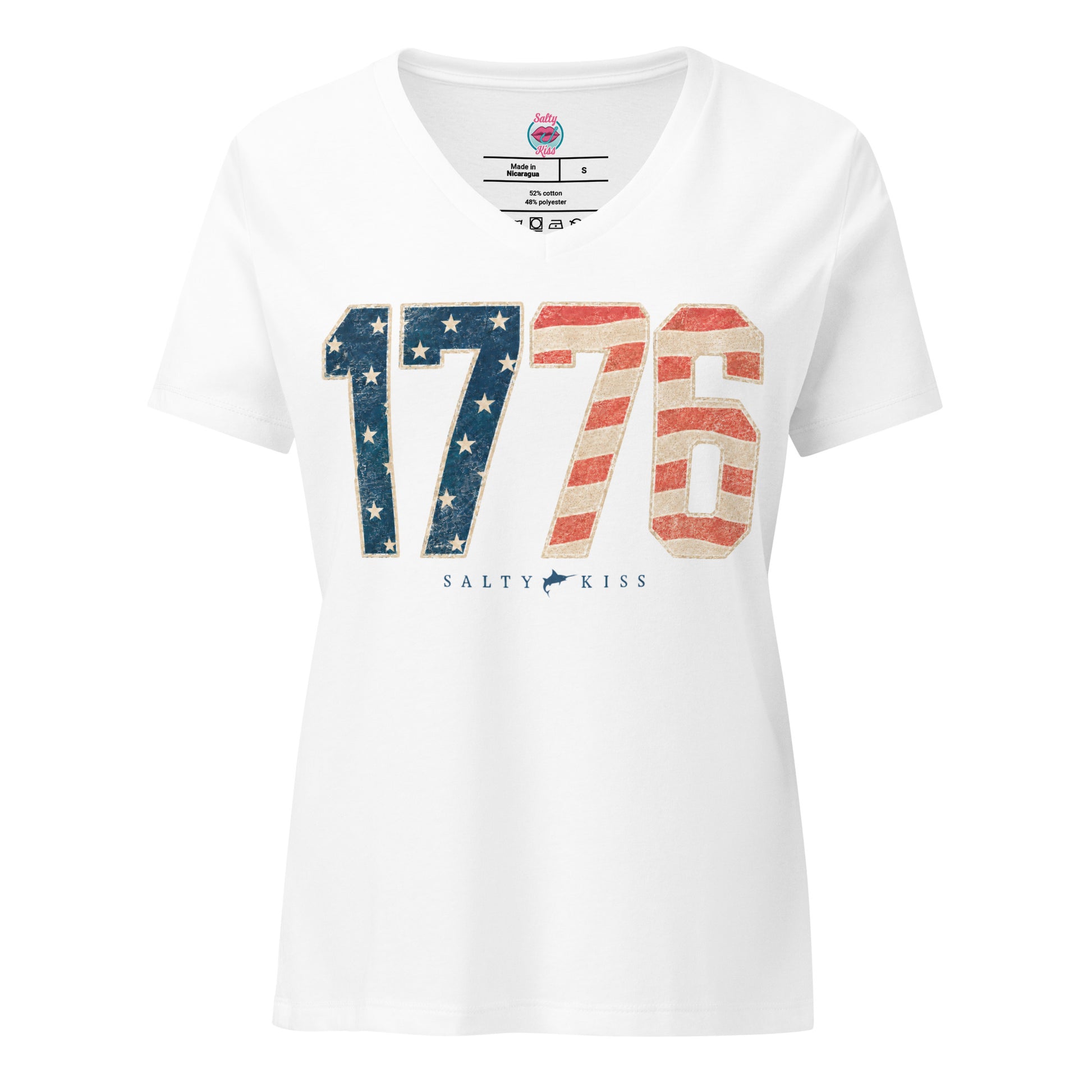 1776 Freedom Women's V-Neck Tee – America 250 Collection by Salty Kiss coastal apparel