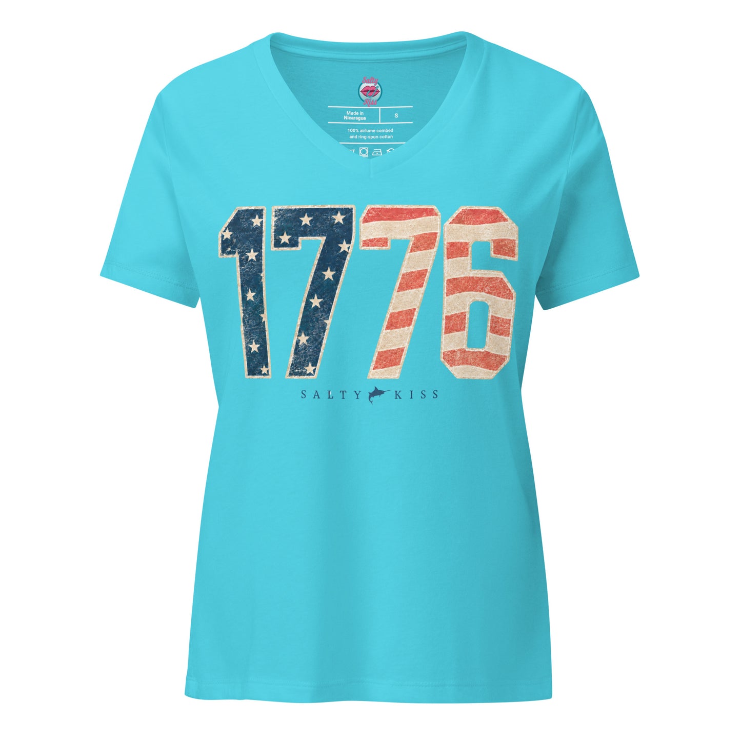 1776 Freedom Women's V-Neck Tee – America 250 Collection by Salty Kiss coastal apparel