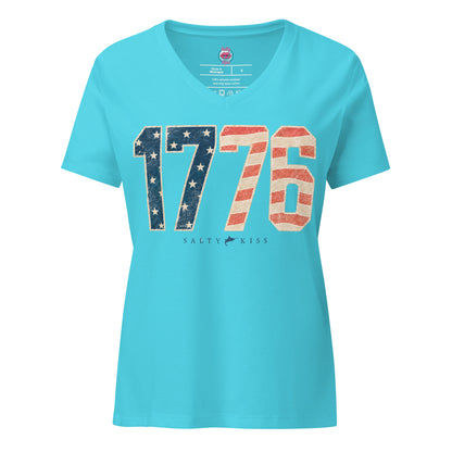 1776 Freedom Women's V-Neck Tee – America 250 Collection by Salty Kiss coastal apparel